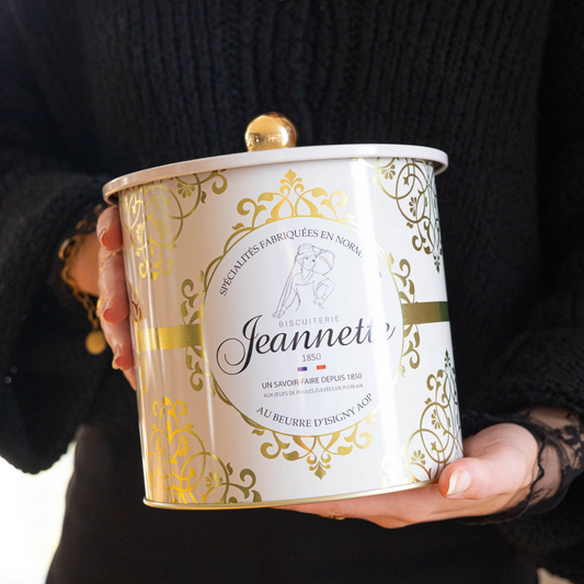 Assortiment de Madeleines | Boîte Métal Crème & Or 300g
