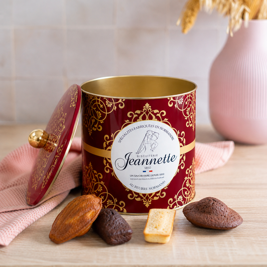 Assortiment de Madeleines | Boîte Métal Rouge & Or 300g