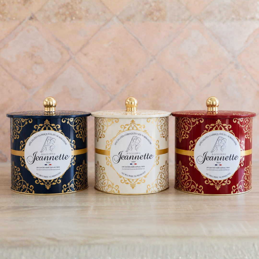 Assortiment de Madeleines | Boîte Métal Crème & Or 300g