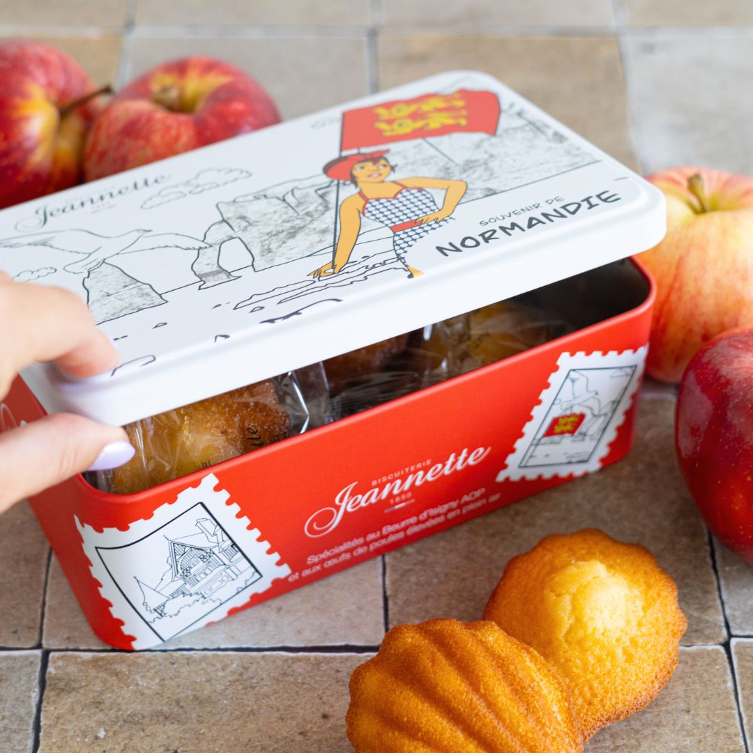 Madeleines Nature | Boîte à sucres Souvenir de Normandie 200g