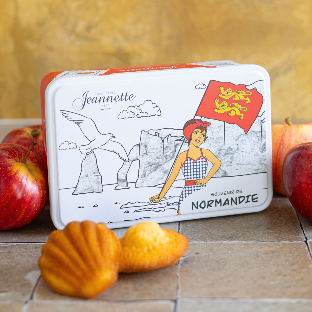 Madeleines Nature | Boîte à sucres Souvenir de Normandie 200g