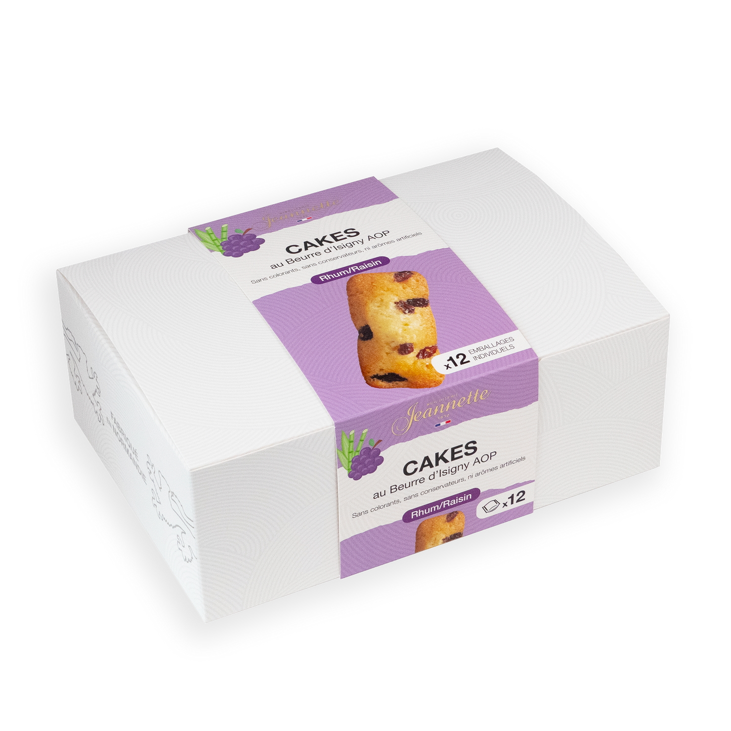 Cakes Rhum/Raisin | Boîte Blanche 300g