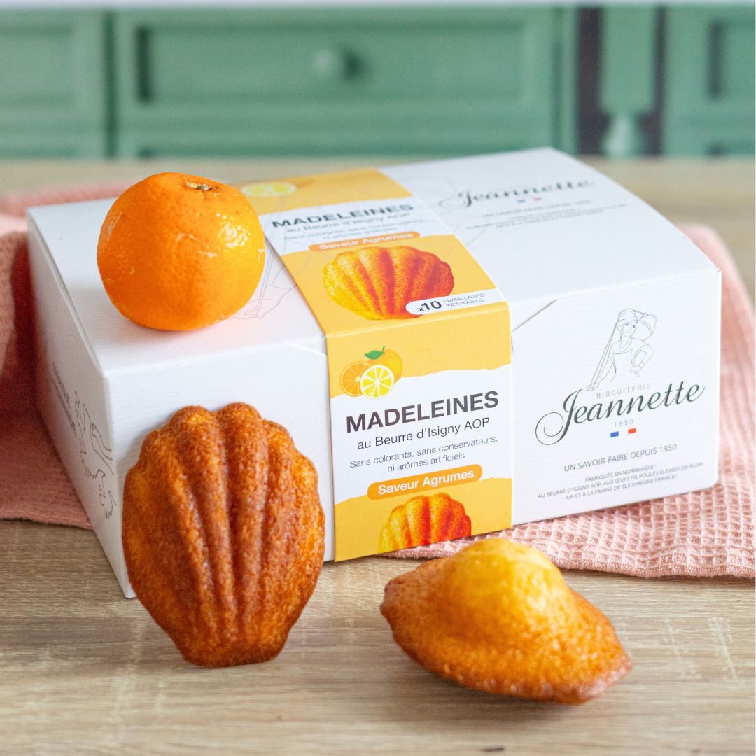 Madeleines Saveur Agrumes | Boîte Blanche 250g