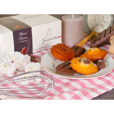 Choco-nature - boîte de 10 madeleines - Biscuiterie Jeannette Colombelles Normandie (14)