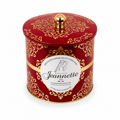 Madeleines Nature | Boîte Métal Rouge & Or 300g