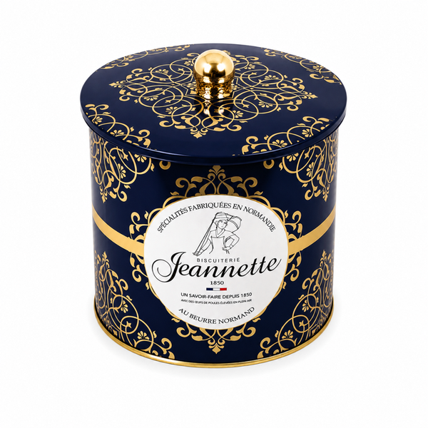 Assortiment de Madeleines | Boîte Métal Bleu & Or 300g