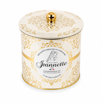 Assortiment de Madeleines | Boîte Métal Crème & Or 300g