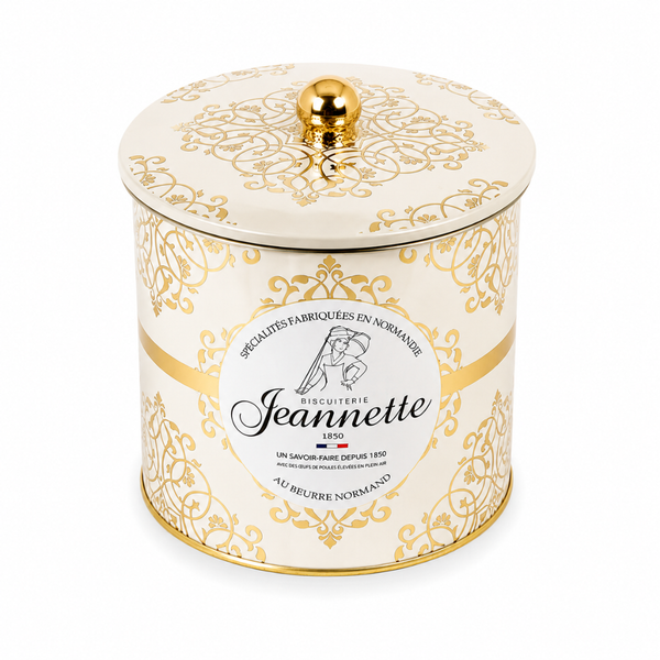 Assortiment de Madeleines | Boîte Métal Crème & Or 300g