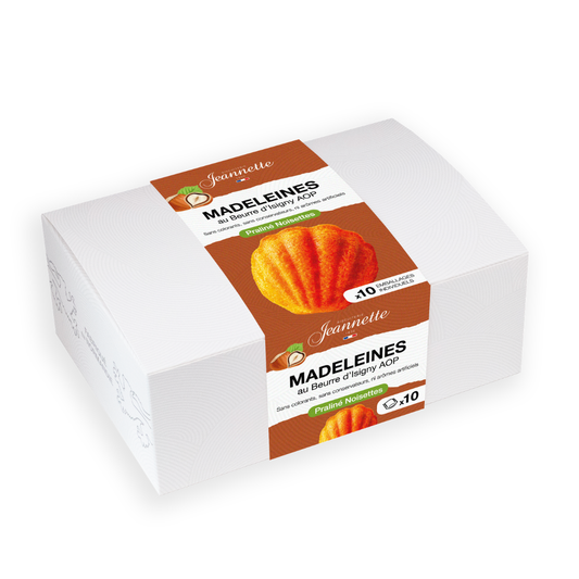 Madeleines Praliné Noisettes | Boîte Blanche 250g
