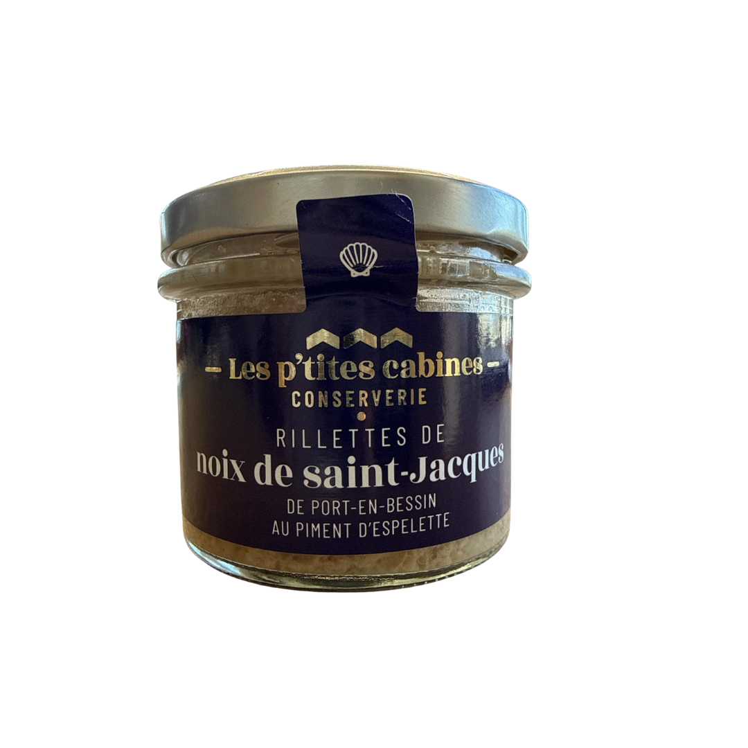 Rillettes Noix de Saint Jacques au Piment d'Espelette 90g | Les Petites Cabines