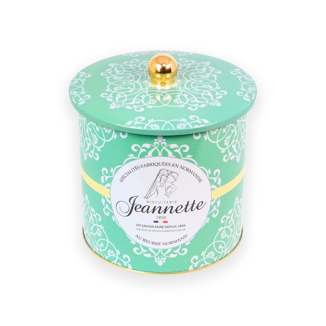 Madeleines Nature | Boîte Métal Vert Menthe 300g