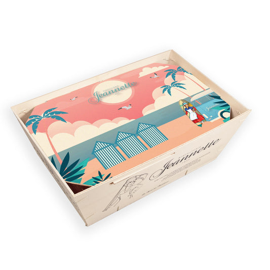 Bourriche d'un assortiment de Madeleines et Financiers