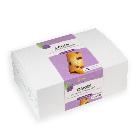 Cakes Rhum/Raisin | Boîte Blanche 300g
