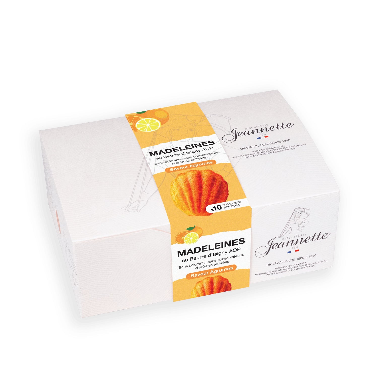 Boîte de Madeleines aux Agrumes