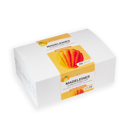 Madeleines Saveur Agrumes | Boîte Blanche 250g