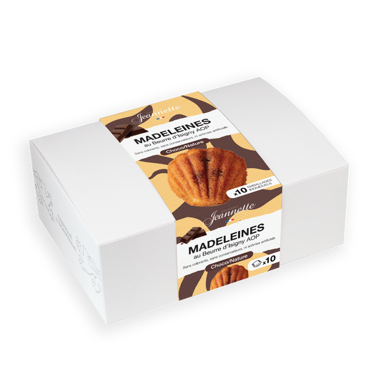 Madeleines Choco/Nature | Boîte Blanche 250g