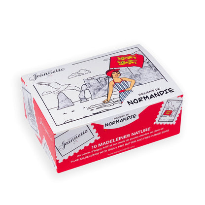 Boîte de Madeleines Nature avec illustration Normandie