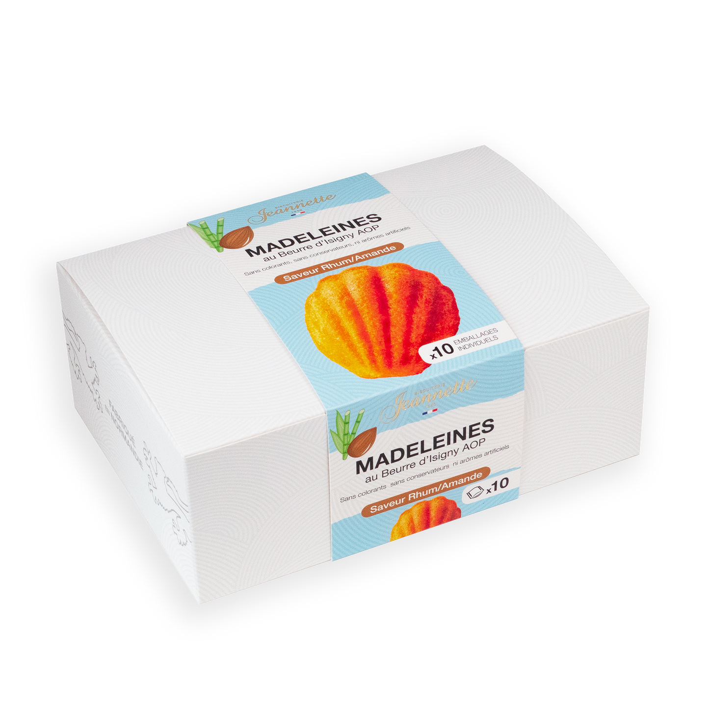Madeleines Saveur Rhum/Amande | Boîte Blanche 250g